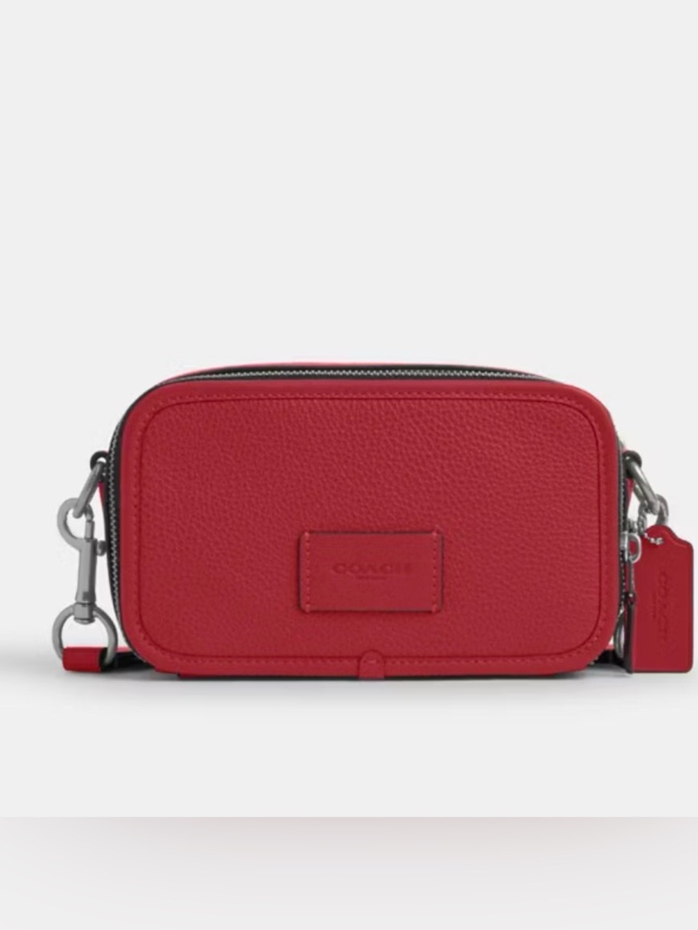 ❤️🖤Coach NWT True‎ Red Pebble Leather Wyatt Crossbody Bag with Silver Hardware